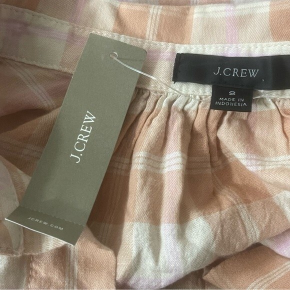 J.Crew Gathered button-up shirt in featherweight flannel Size S - Picture 8 of 8